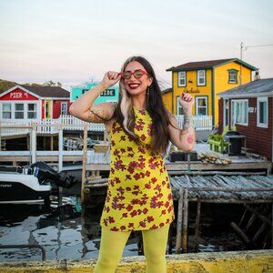 Coley Sleeveless Dress Floral Jacquard